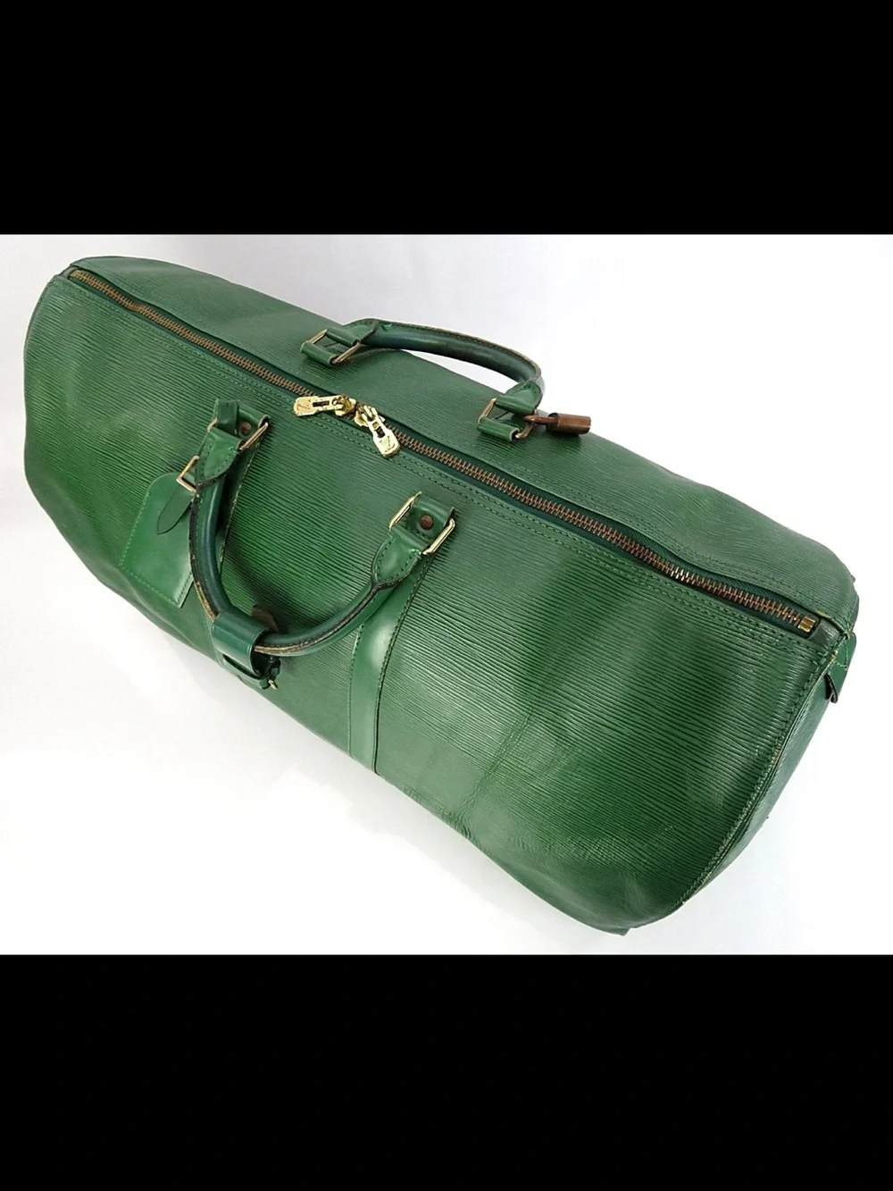 Louis Vuitton Green Epi Leather Duffel Bag